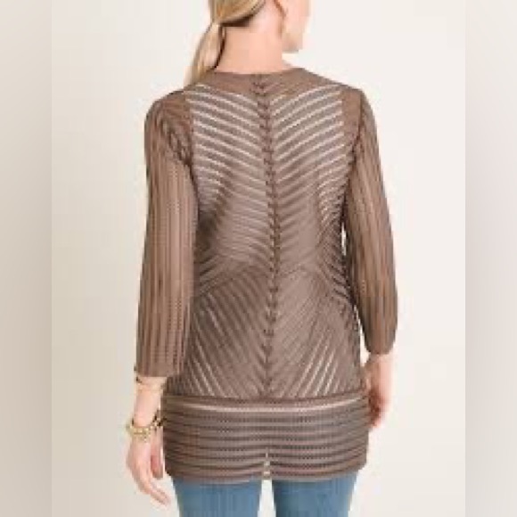 NWT Chico’s Travelers Novelty striped jacket size -3 - Picture 2 of 9